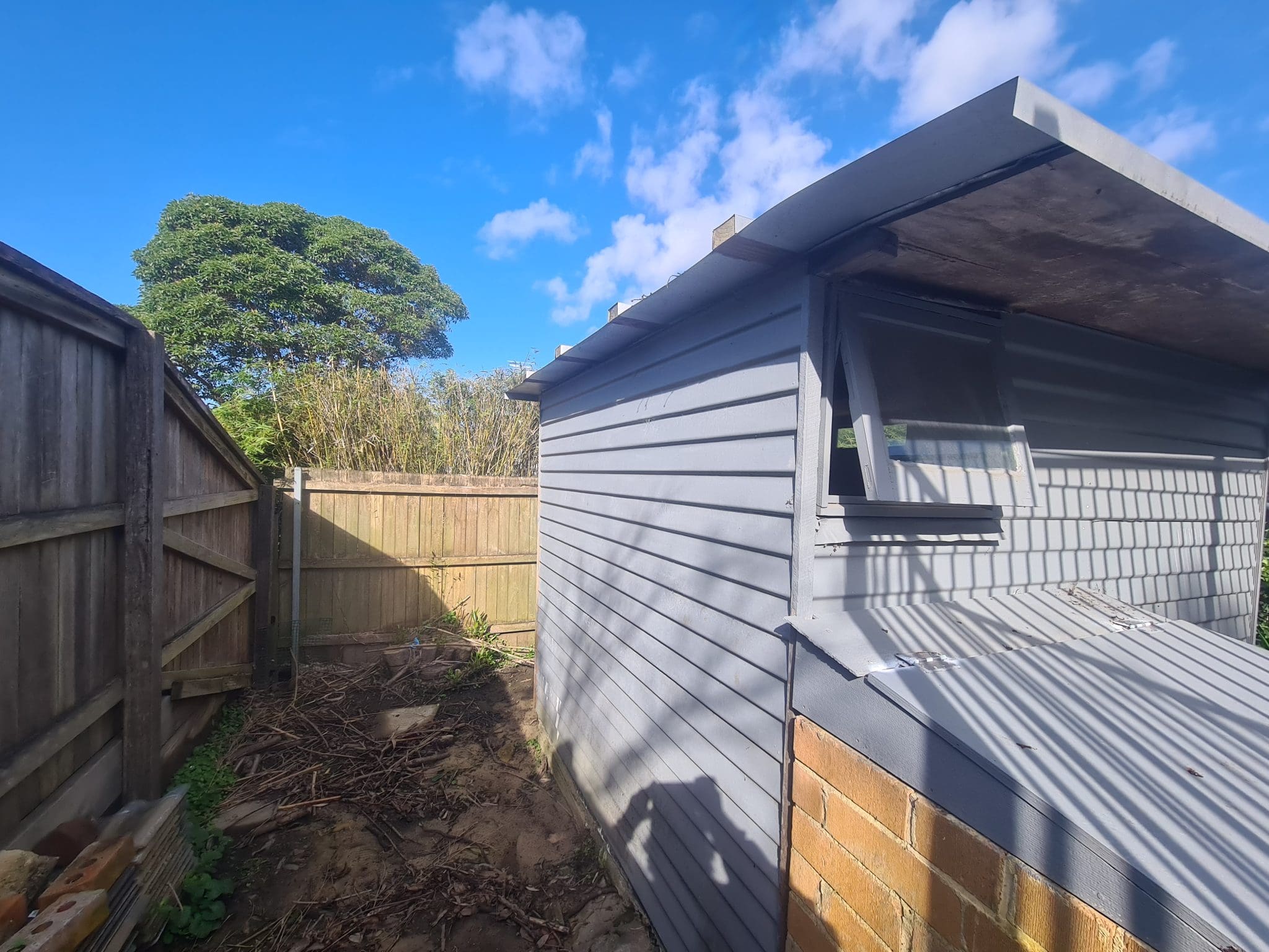 removing the external cladding